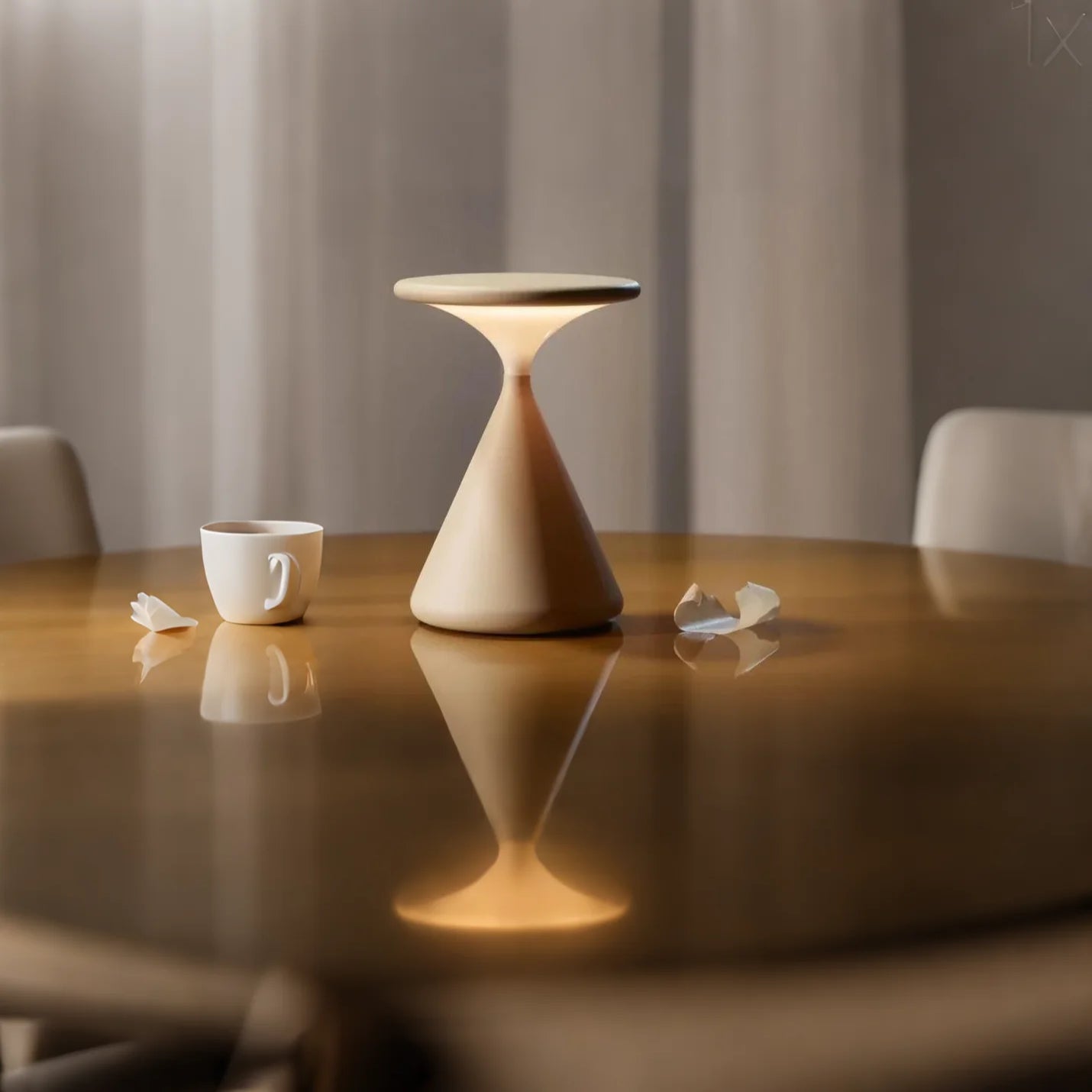 Kabellose Sanduhr Tischlampe – Dimmbar & Touch-Control