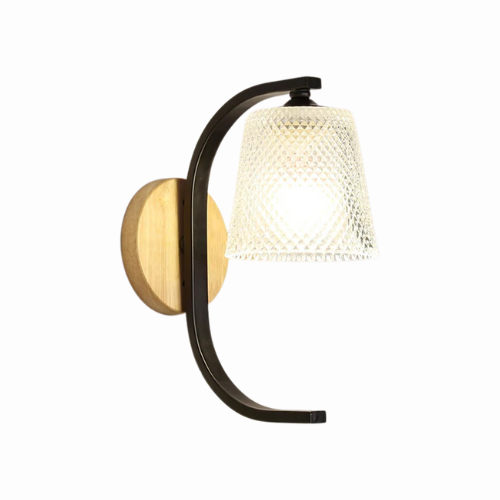 BirdLuxe - Elegante Wandleuchte mit Vogeldesign - Holz und Glas für das Schlafzimmer