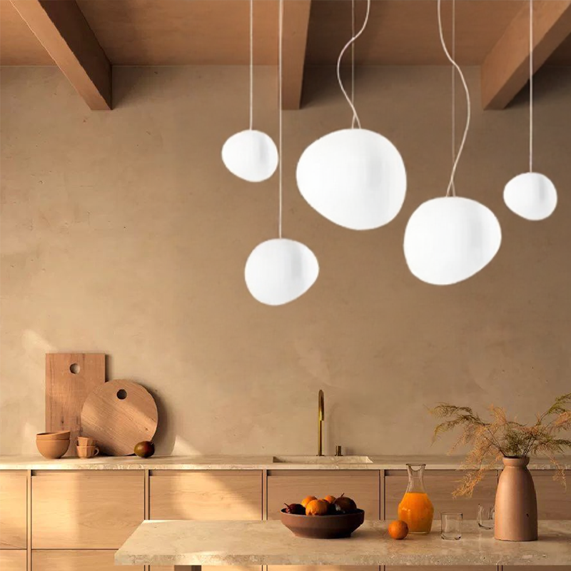Skandiloft Pendelleuchte Nordisch Weiß, Modern & Dimmbar für Esszimmer