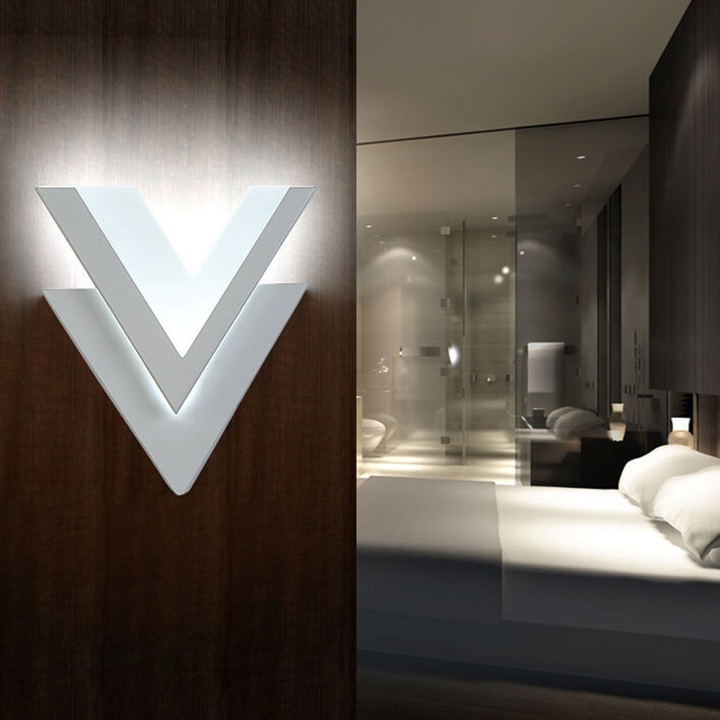 V-Lume - Moderne V-förmige LED-Wandleuchte