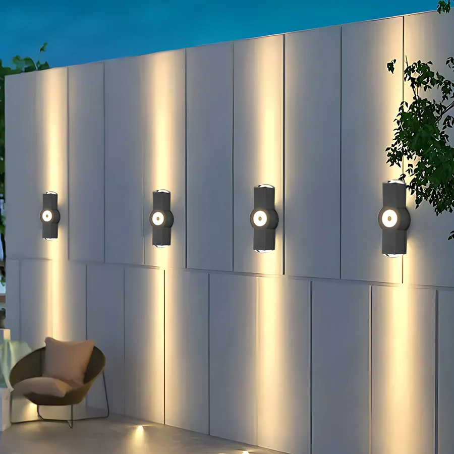 LumiKreuz Außenwandleuchte LED Warmweiß Modern für Garten