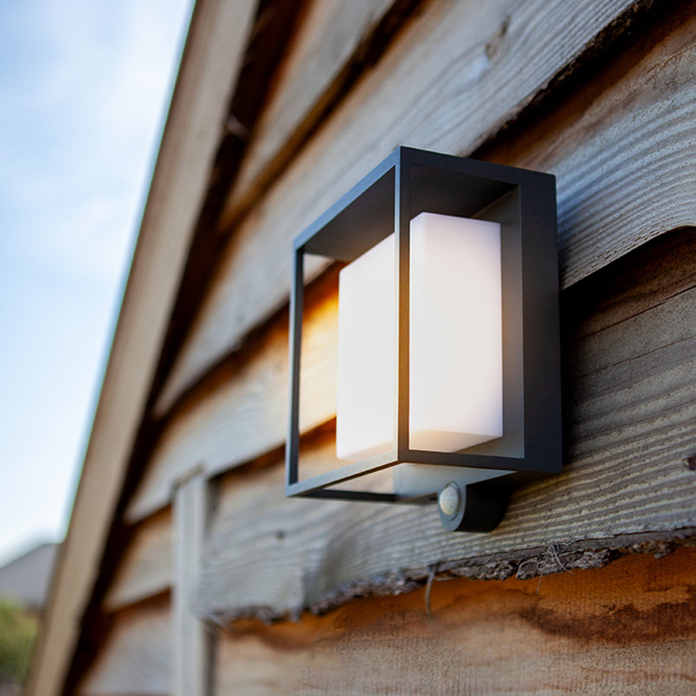 LumiRect Solar Wandleuchte Modern Rechteckig Schwarz