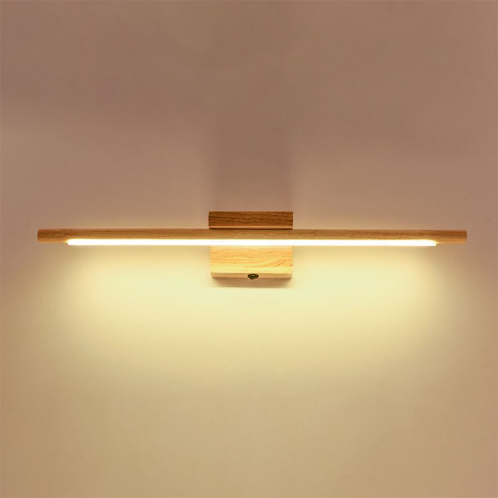 Solara – LED Wandleuchte aus Holz & Acryl für Bad & Schlafzimmer