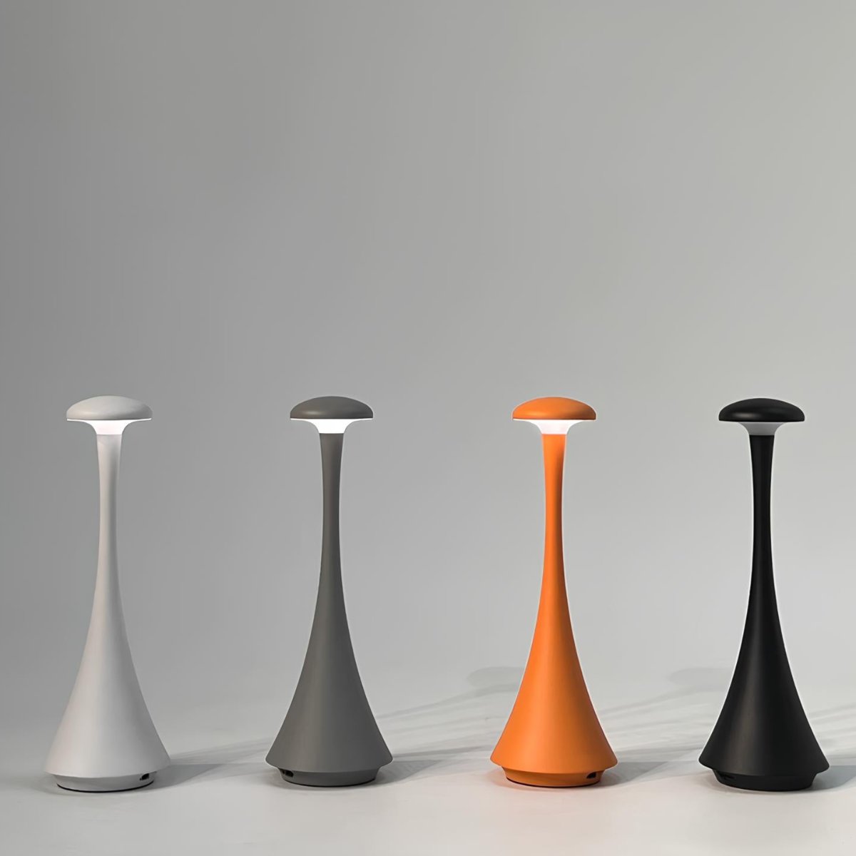 LumoSpire Design-Tischlampe LED Modern Dimmbar Schwarz für Wohnzimmer