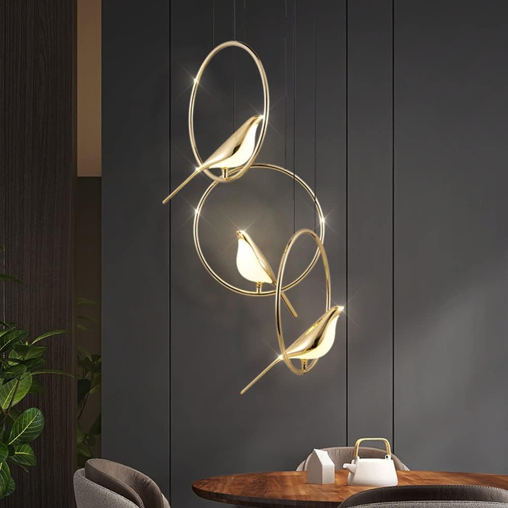 LumisWings - Moderne Vögel LED Ring Pendelleuchte