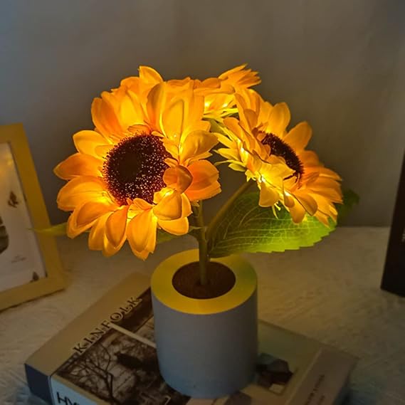 SolarBlüte Gartenlampe – Sonnenblumen-Design, LED, leuchtend, für Terrasse