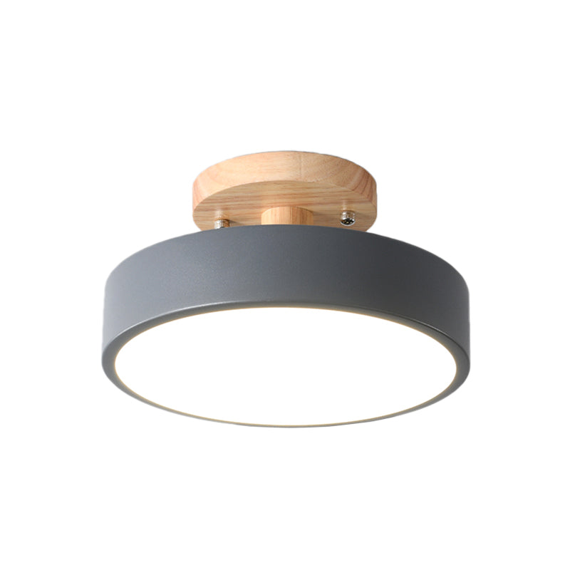 WoodTone - Skandinavische Trommel-LED-Deckenlampe