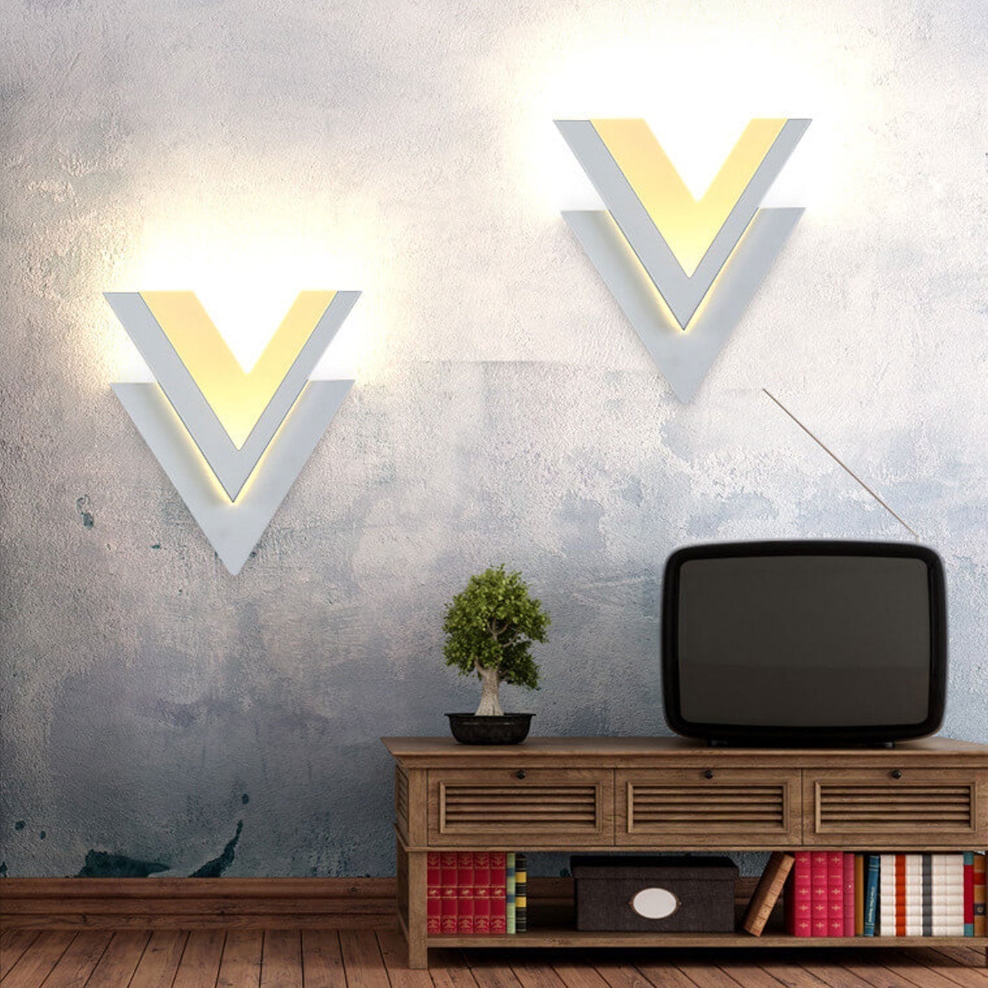 V-Lume - Moderne V-förmige LED-Wandleuchte