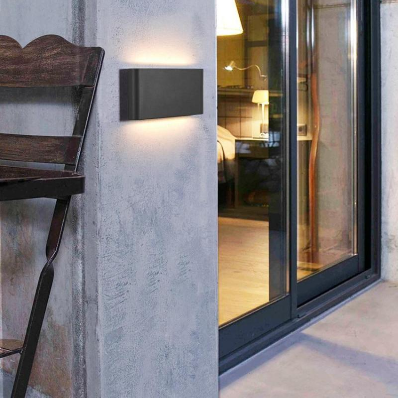 LumoUpDown Außenwandleuchte Modern LED Wasserdicht Schwarz für Terrass