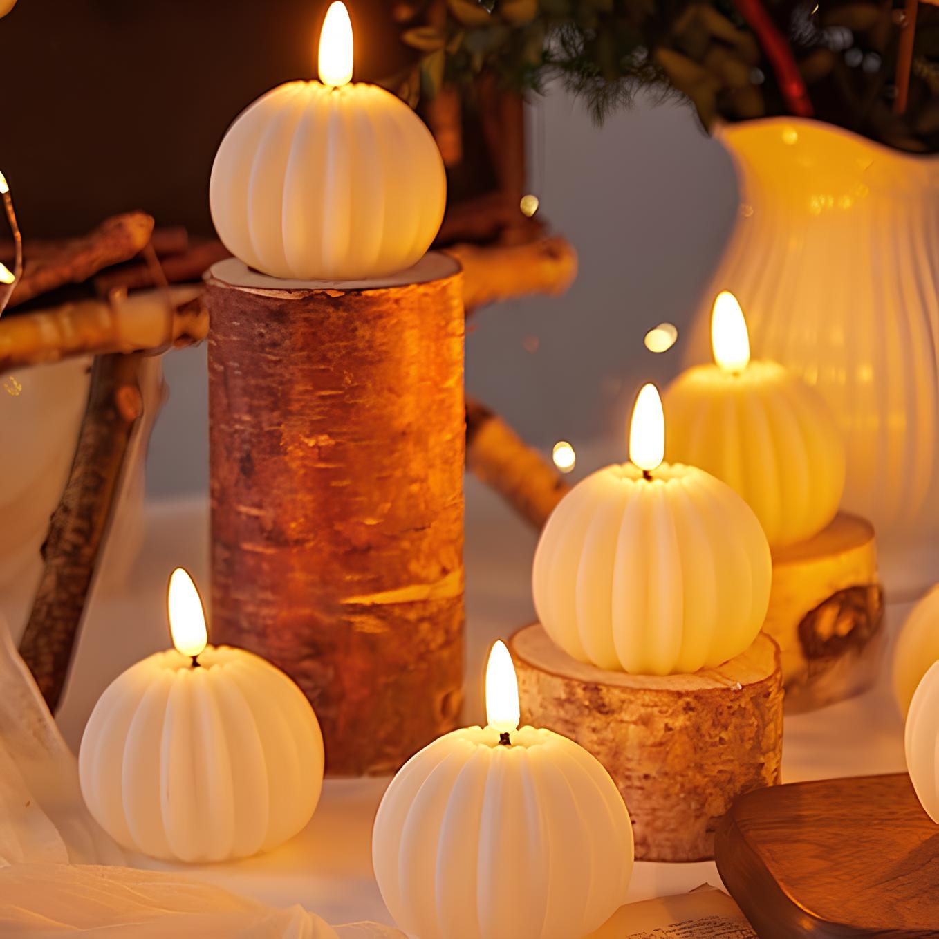 LumaBloc LED-Kerzen Set ohne Flamme Creme für Terrasse