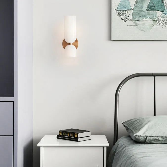 VitraGlow Glas Wandleuchte – Modern, LED, Gold, Für Flur