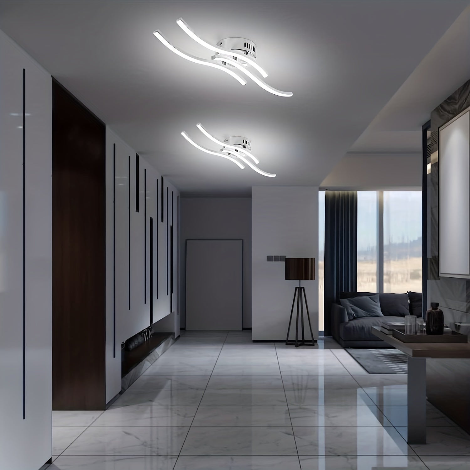 LuxBend - Gebogene dimmbare LED-Deckenleuchte