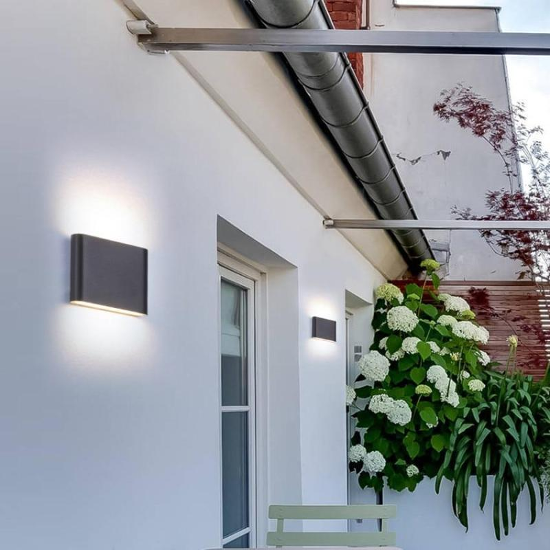 LumoUpDown Außenwandleuchte Modern LED Wasserdicht Schwarz für Terrass