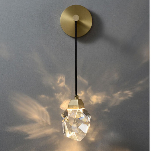 CrystalSpark Moderne LED-Wandleuchte mit Kristallen - Elegante Beleuchtung für den Wohnbereich