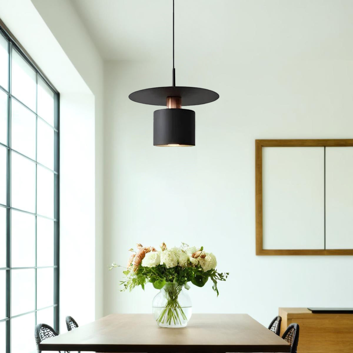 Moderne LED Pendelleuchte Zylinderform warmes Licht Küche Wohnzimmer