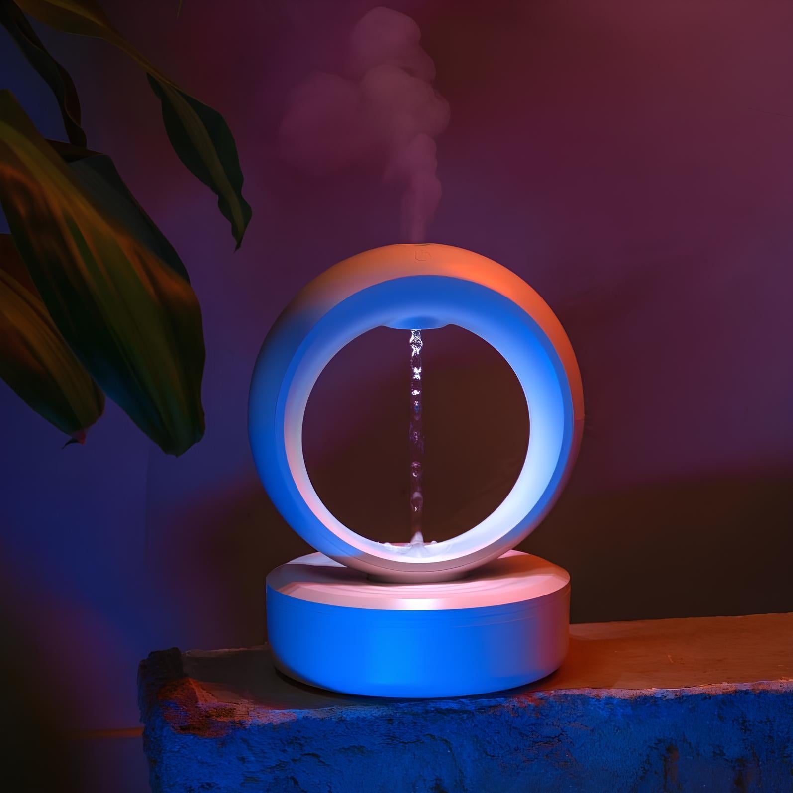 AeroGlow Schwebe-Lampe mit Nebeleffekt Weiß für Terrasse