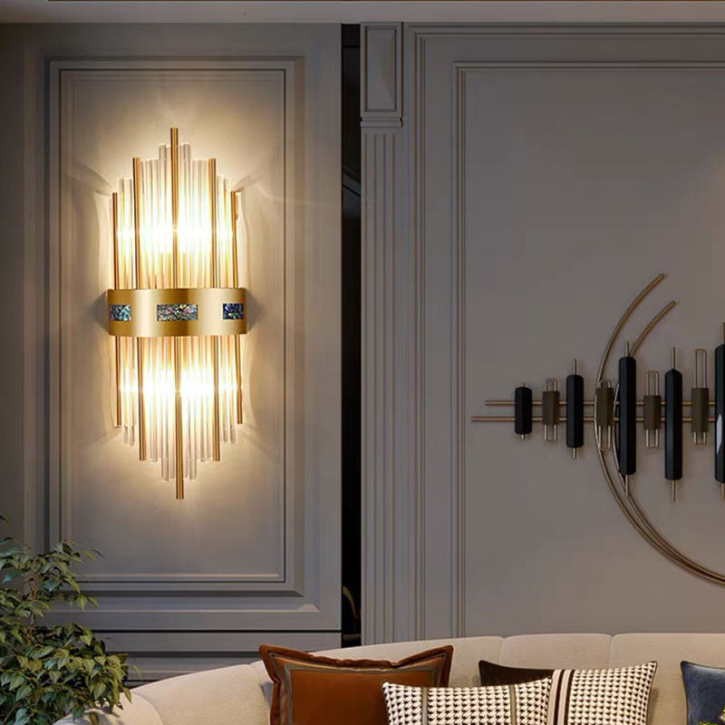 Brillora LED-Wandleuchte mit Kristall – Luxus Design in Gold für Wohnzimmer