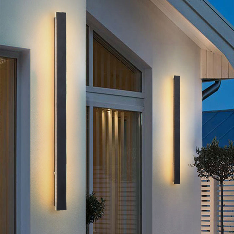 VantaGlow LED-Wandleuchte - Modernes schwarzes Metall