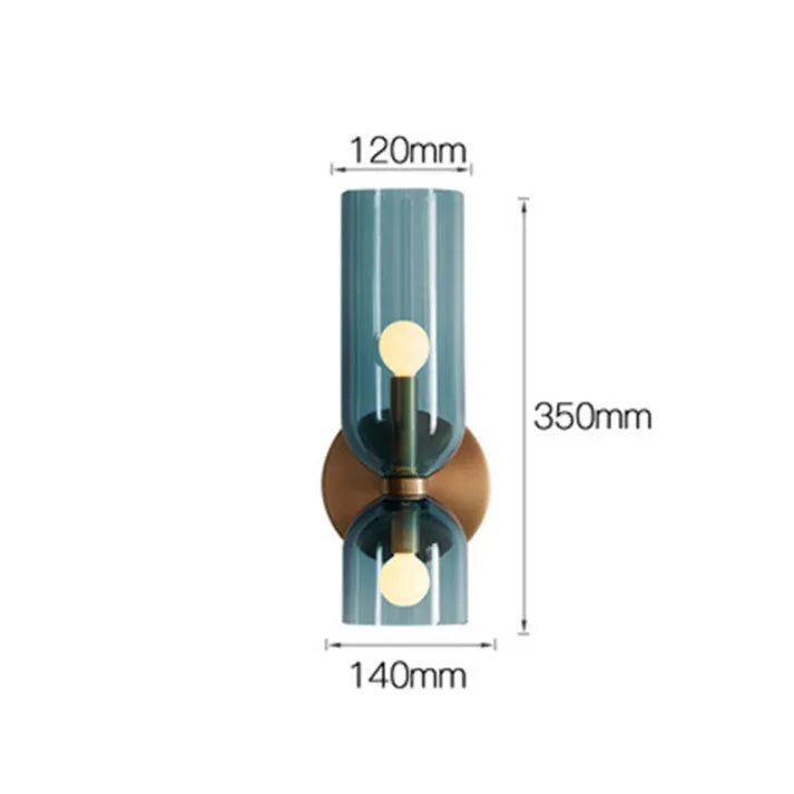 VitraGlow Glas Wandleuchte – Modern, LED, Gold, Für Flur