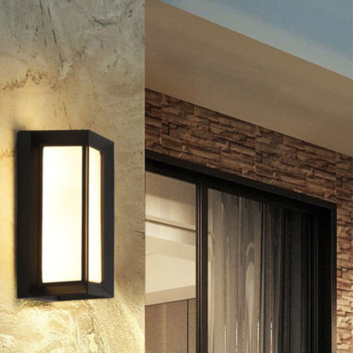 LumoDuo Außenwandleuchte Modern LED Schwarz-Weiß für Terrasse