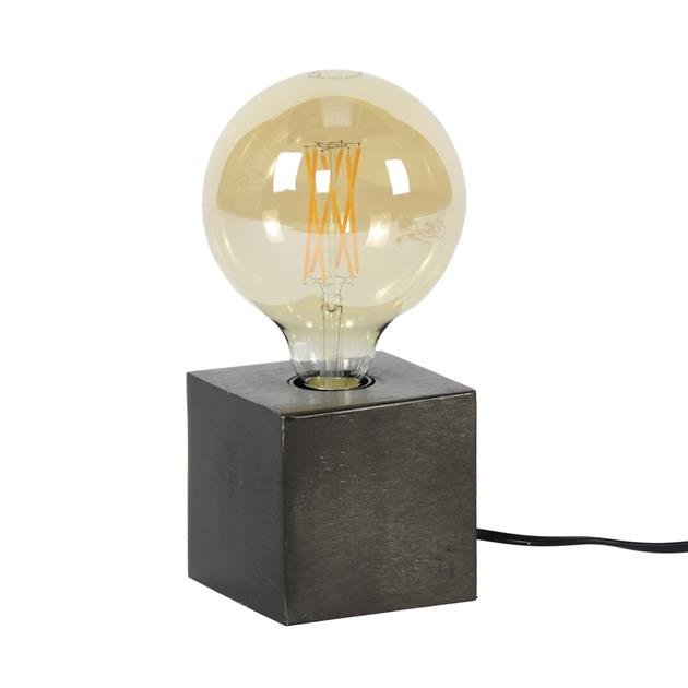 FerroLux Industrielle Tischlampe Metall Schwarz LED Wohnzimmer