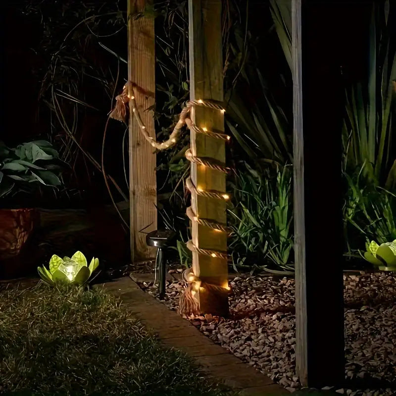 LumiCord Deko-Seil-Lichterkette Rustikal 4,5 m Warmweiß Garten