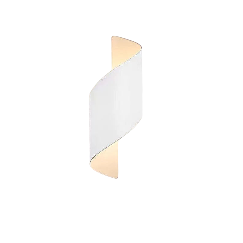 VernoSpiral LED-Wandleuchte – Spiraldesign aus Metall in Schwarz & Weiß