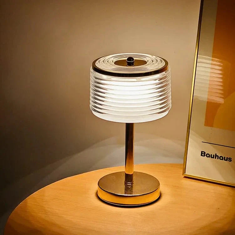 LumoRing LED Tischlampe – Modern Dimmbar Schwarz Wohnzimmer