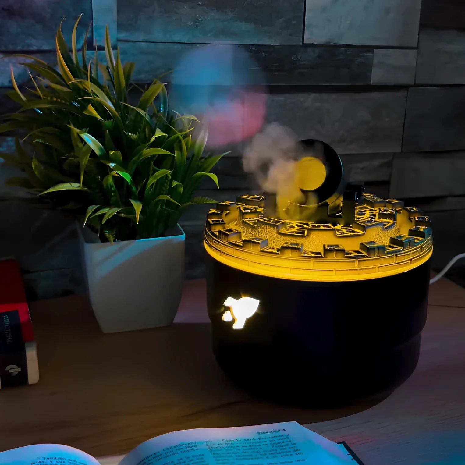 VapoBlast Deko-Luftbefeuchter – Retro Design in Schwarz für Büro