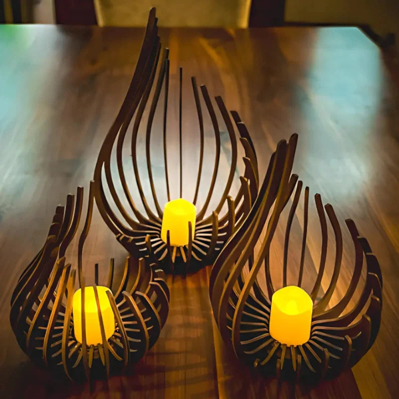 LumoDrop Kerzenhalter – elegant gläsern für Tischdeko & Wohnzimmer