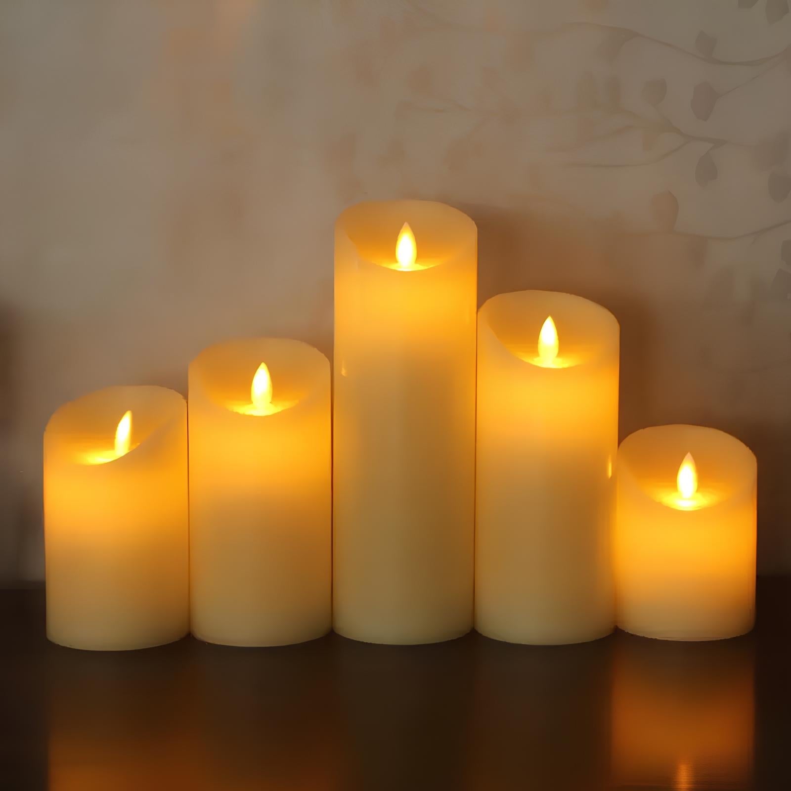 LumaBloc LED-Kerzen Set ohne Flamme Creme für Terrasse