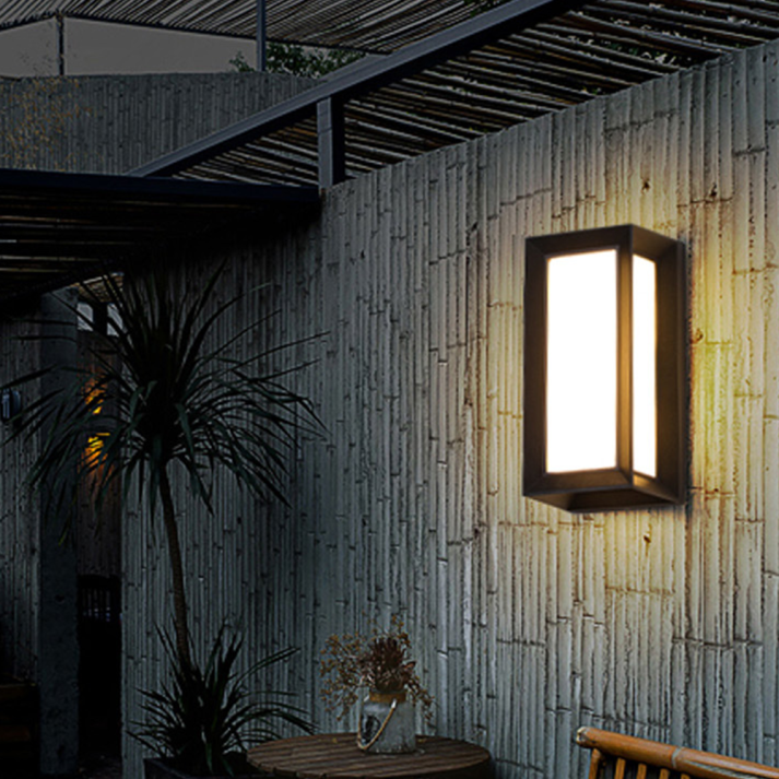 LumoDuo Außenwandleuchte Modern LED Schwarz-Weiß für Terrasse