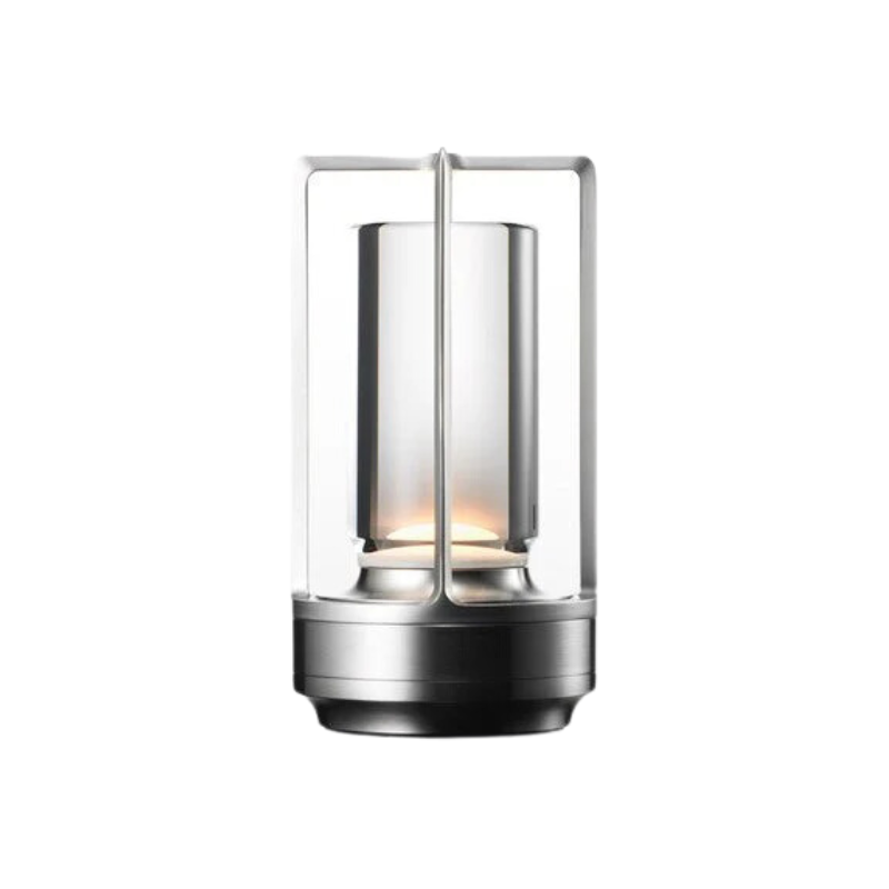 LumiGlow | Dimmbare Tischlampe mit handpoliertem Kristallglas