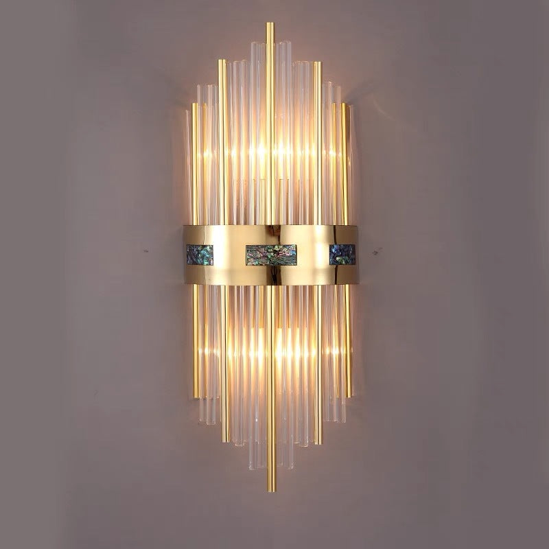 Brillora LED-Wandleuchte mit Kristall – Luxus Design in Gold für Wohnzimmer