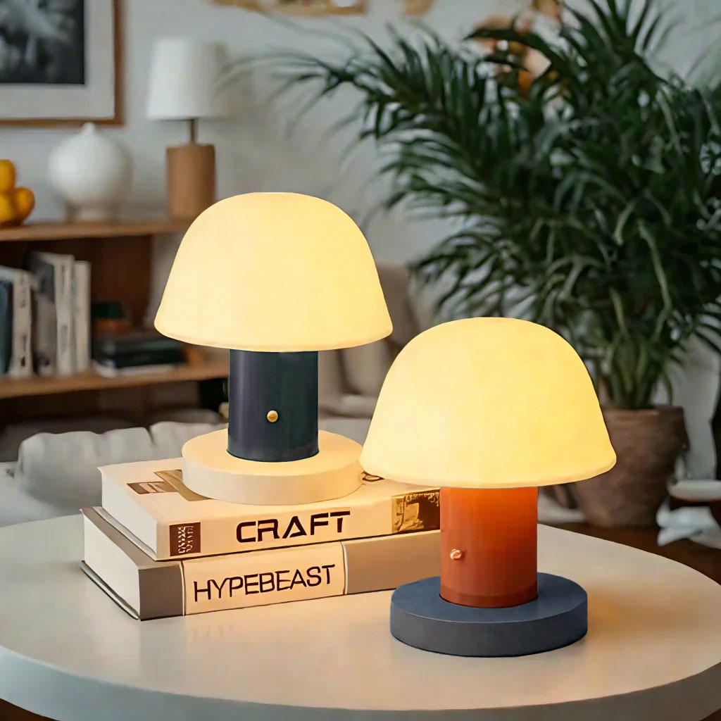 Moderne Tischlampe in Pilzform – LED – Warmes Licht für Wohnzimmer