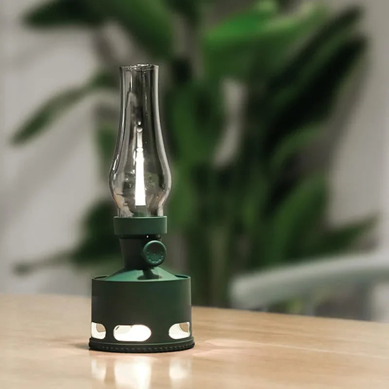 LumoLantern Vintage LED Laterne warmweiß schwarz für Garten & Terrasse