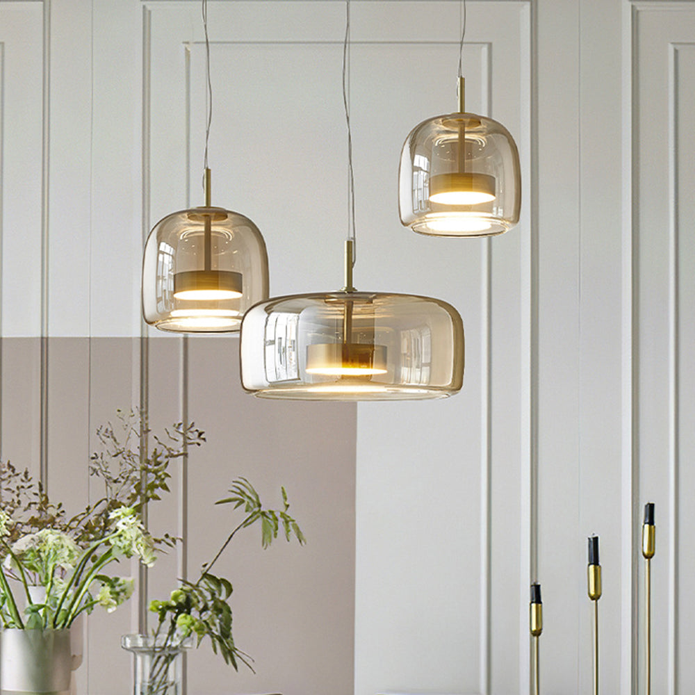 LuxLume - Vintage LED-Hängeleuchte mit goldener Veredelung