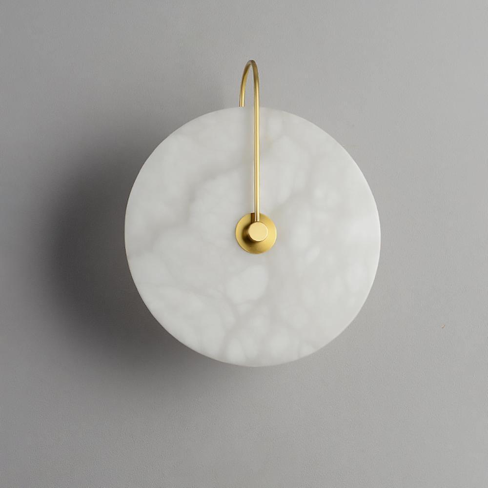 LumaAlba Wandleuchte – Modern, LED, Alabaster-Optik, Für Flur