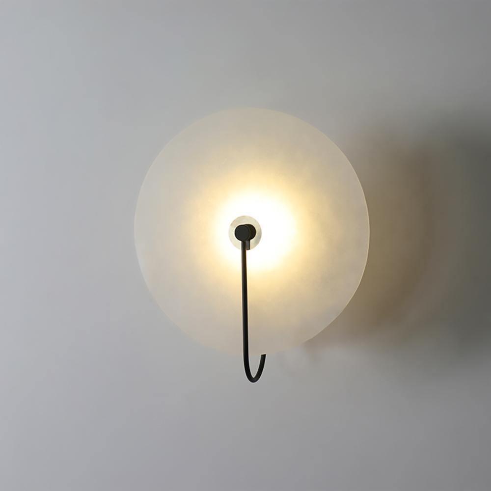 LumaAlba Wandleuchte – Modern, LED, Alabaster-Optik, Für Flur