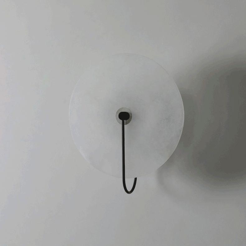 LumaAlba Wandleuchte – Modern, LED, Alabaster-Optik, Für Flur