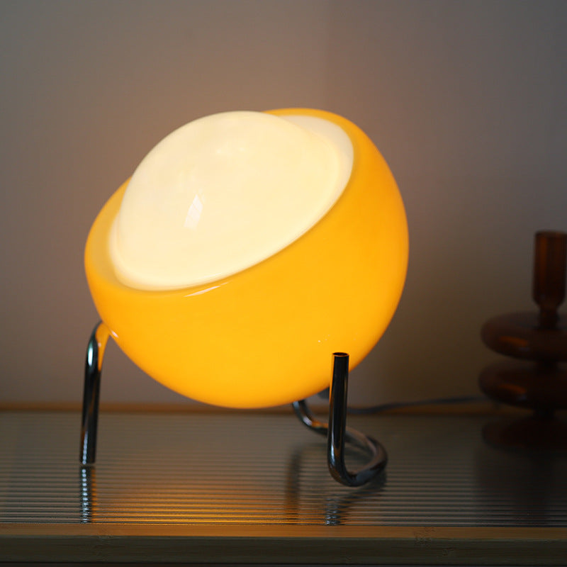 LumiBau Tischlampe – Mittelalterlicher Bauhaus-Stil LED Weiß Wohnzimmer