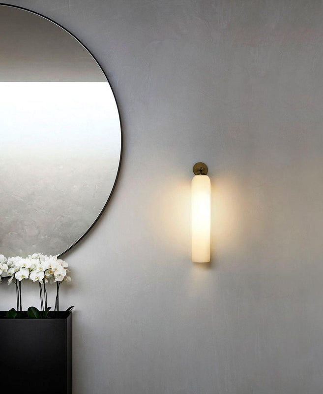 GlanzArt – Moderne Kunstglas Wandleuchte LED Gold Wohnzimmer & Flur