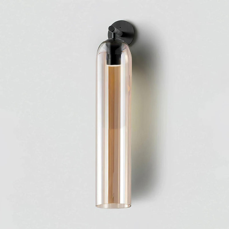 GlanzArt – Moderne Kunstglas Wandleuchte LED Gold Wohnzimmer & Flur