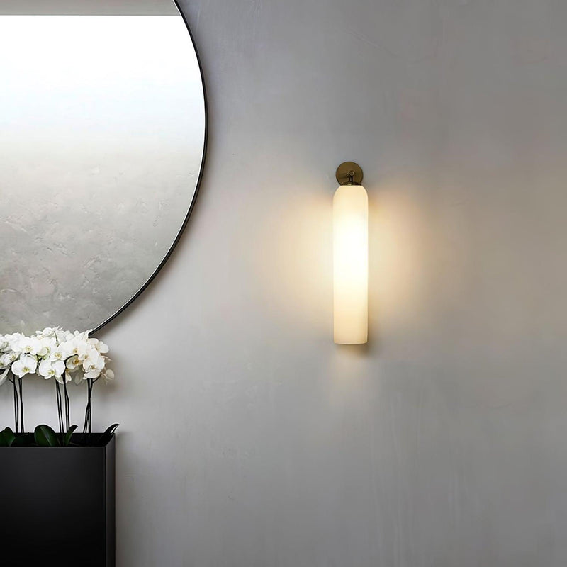GlanzArt – Moderne Kunstglas Wandleuchte LED Gold Wohnzimmer & Flur