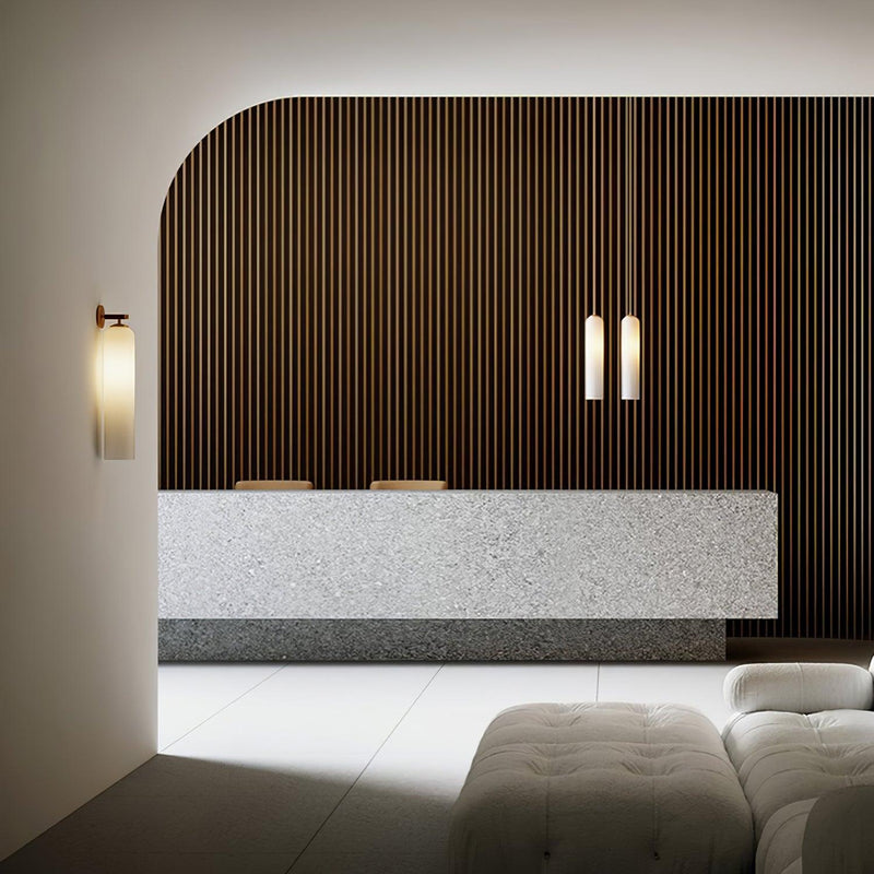 GlanzArt – Moderne Kunstglas Wandleuchte LED Gold Wohnzimmer & Flur