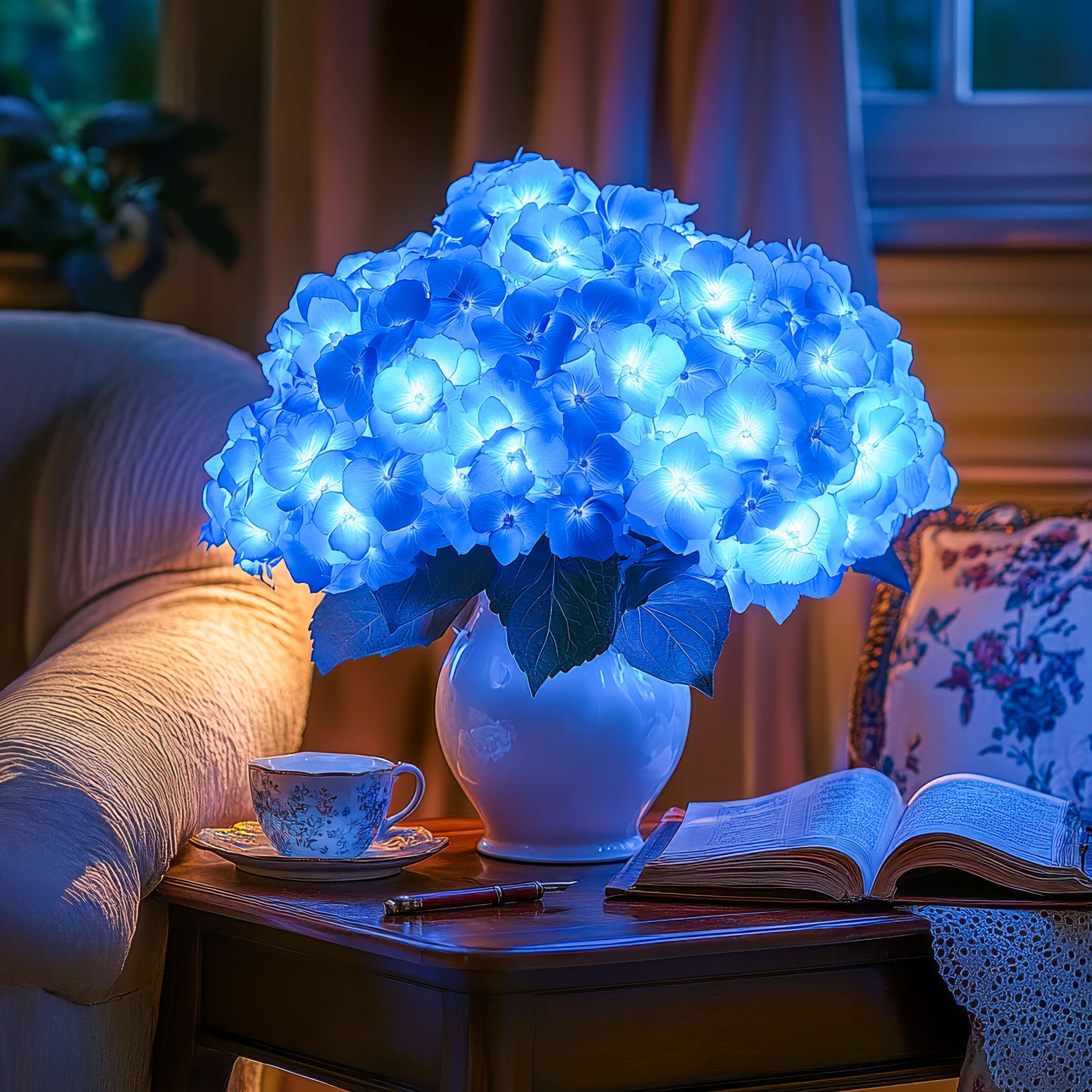Azure Bloom LED-Blumenlampe mit Farbwechsel – für drinnen