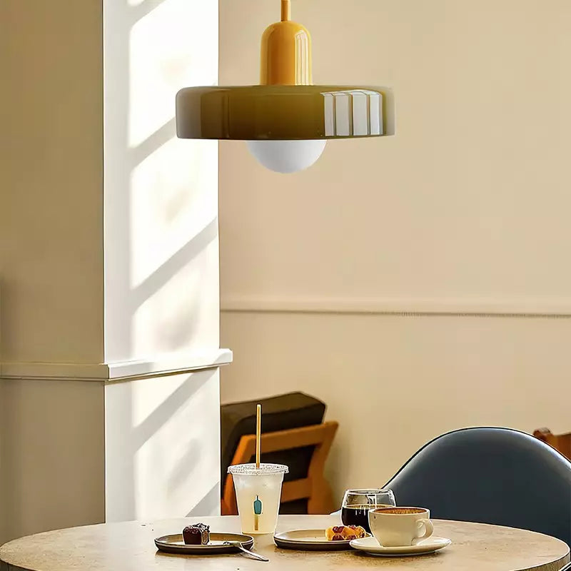 Verstellbare Bauhaus Pendelleuchte aus Glas – Esszimmer & Wohnzimmer Beleuchtung