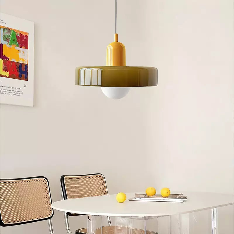 Verstellbare Bauhaus Pendelleuchte aus Glas – Esszimmer & Wohnzimmer Beleuchtung
