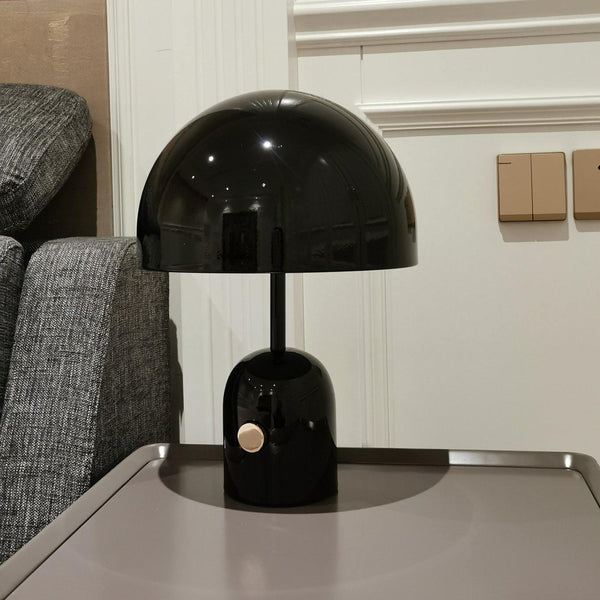 GlowAura Warmlicht Tischlampe Modern Glas Gold Wohnzimmer