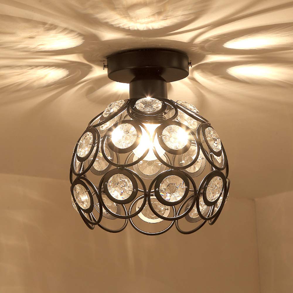 AuroraLuxe - Luxuriöse Kristall-Deckenleuchte mit Gold-Finish für Wohnzimmer oder Flur